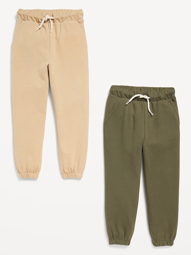 Functional Drawstring Jogger Sweatpants 2-Pack for Toddler Boys