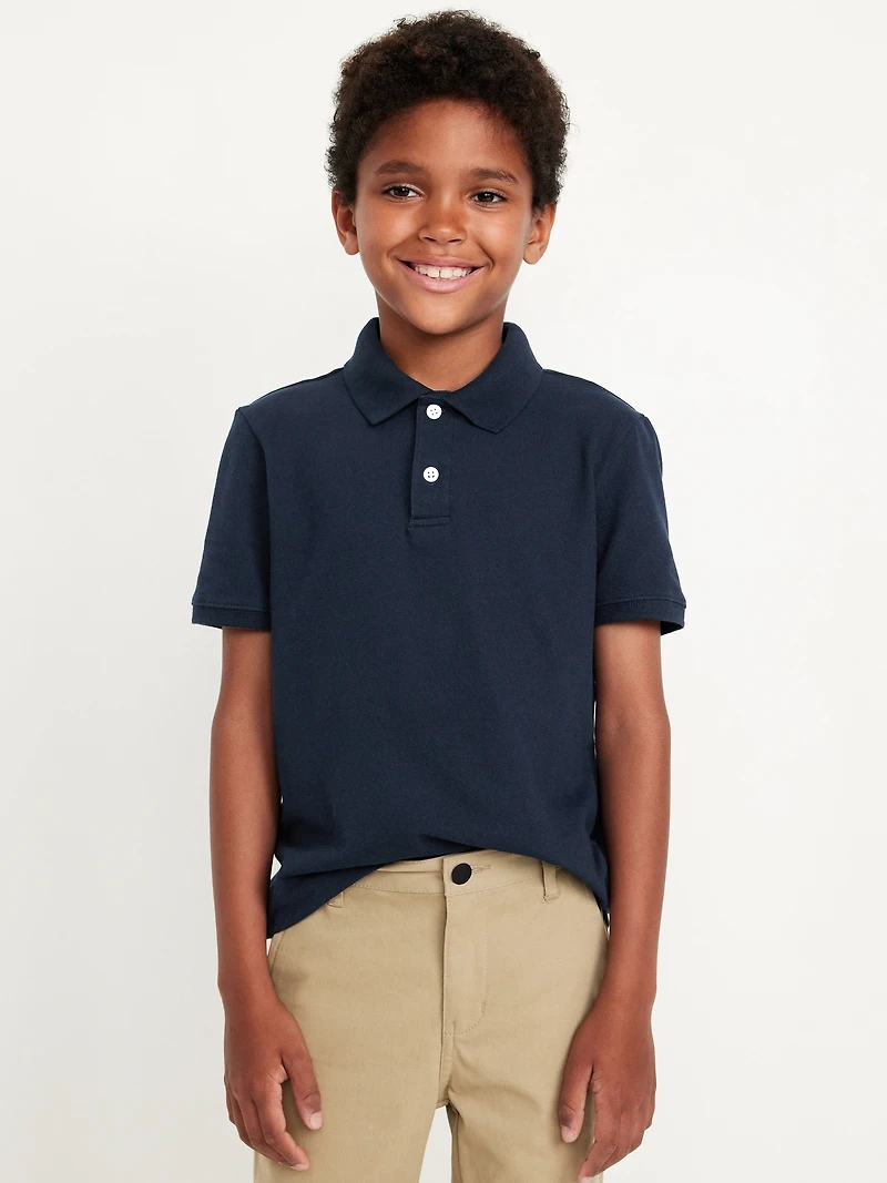 School Uniform Pique Polo Shirt for Boys