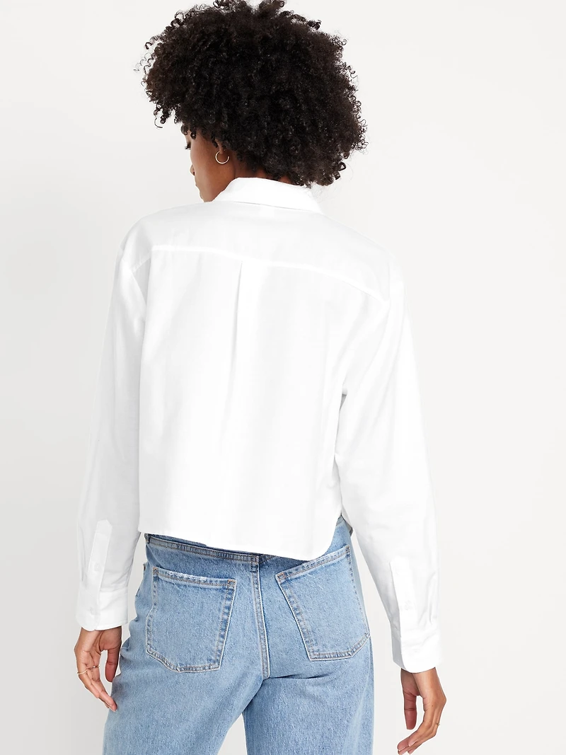 Cropped Button-Down Shirt