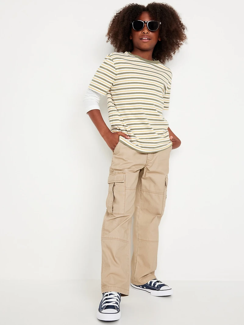 Baggy Non-Stretch Cargo Pants for Boys