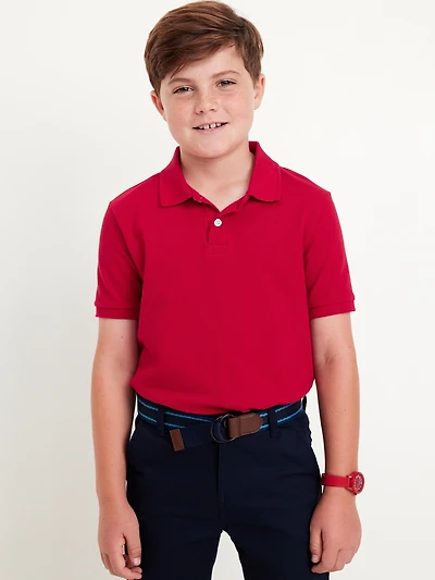 School Uniform Pique Polo Shirt for Boys