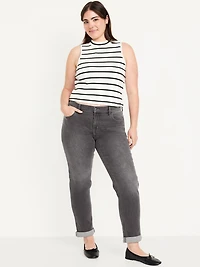 Mid-Rise Wow Boyfriend Straight Jeans
