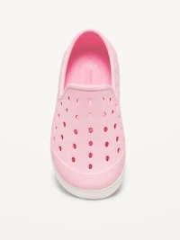 Perforated Slip-On Shoes for Toddler Girls