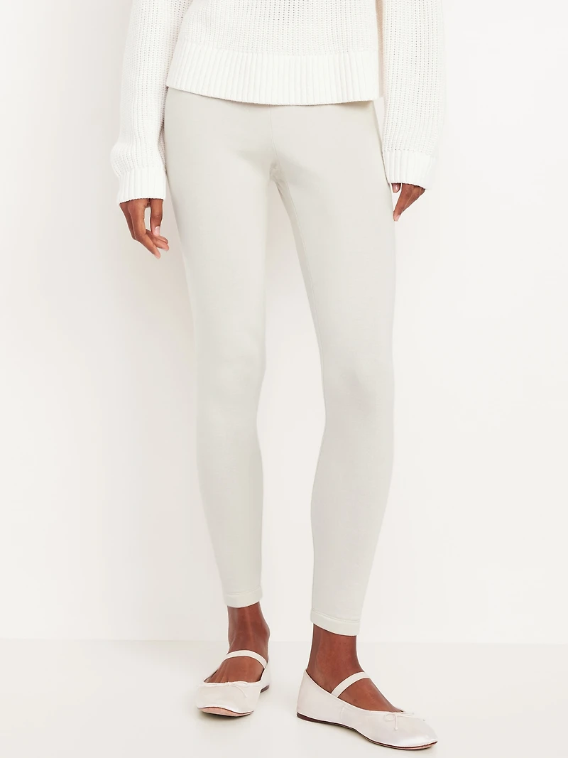 High-Waisted Fleece-Lined Fashion Layering Leggingss