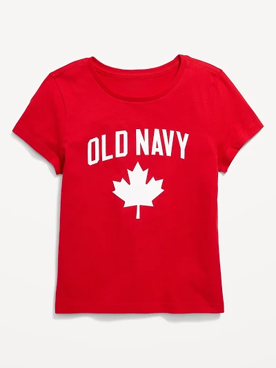 Short-Sleeve Canada Logo-Graphic T-Shirt for Girls