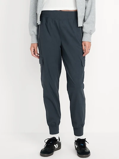 High-Waisted SleekTech Cargo Joggers
