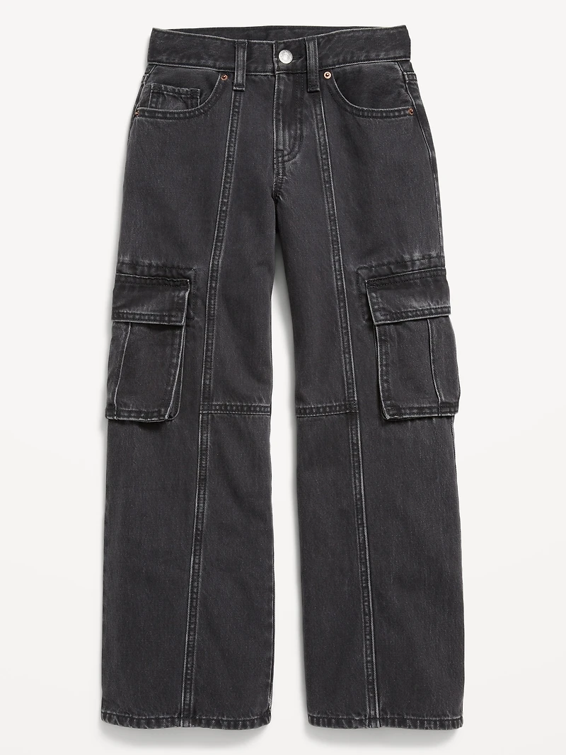Super Baggy Wide-Leg Cargo Jeans for Girls