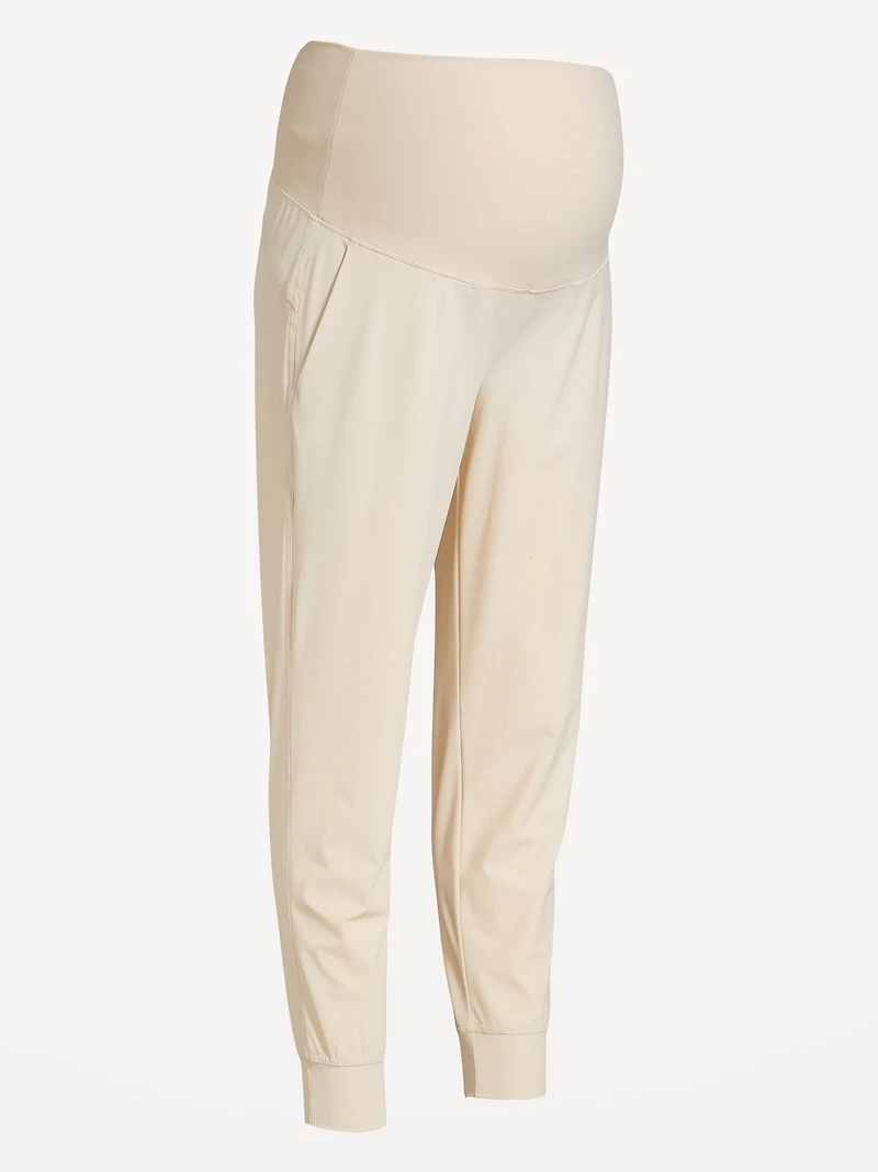 Pantalon de jogging Tech élégant à taille rabattable de maternité