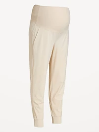 Pantalon de jogging Tech élégant à taille rabattable de maternité