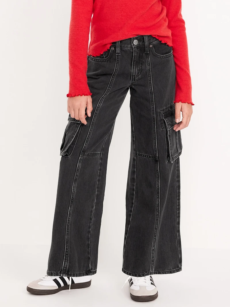 Super Baggy Wide-Leg Cargo Jeans for Girls
