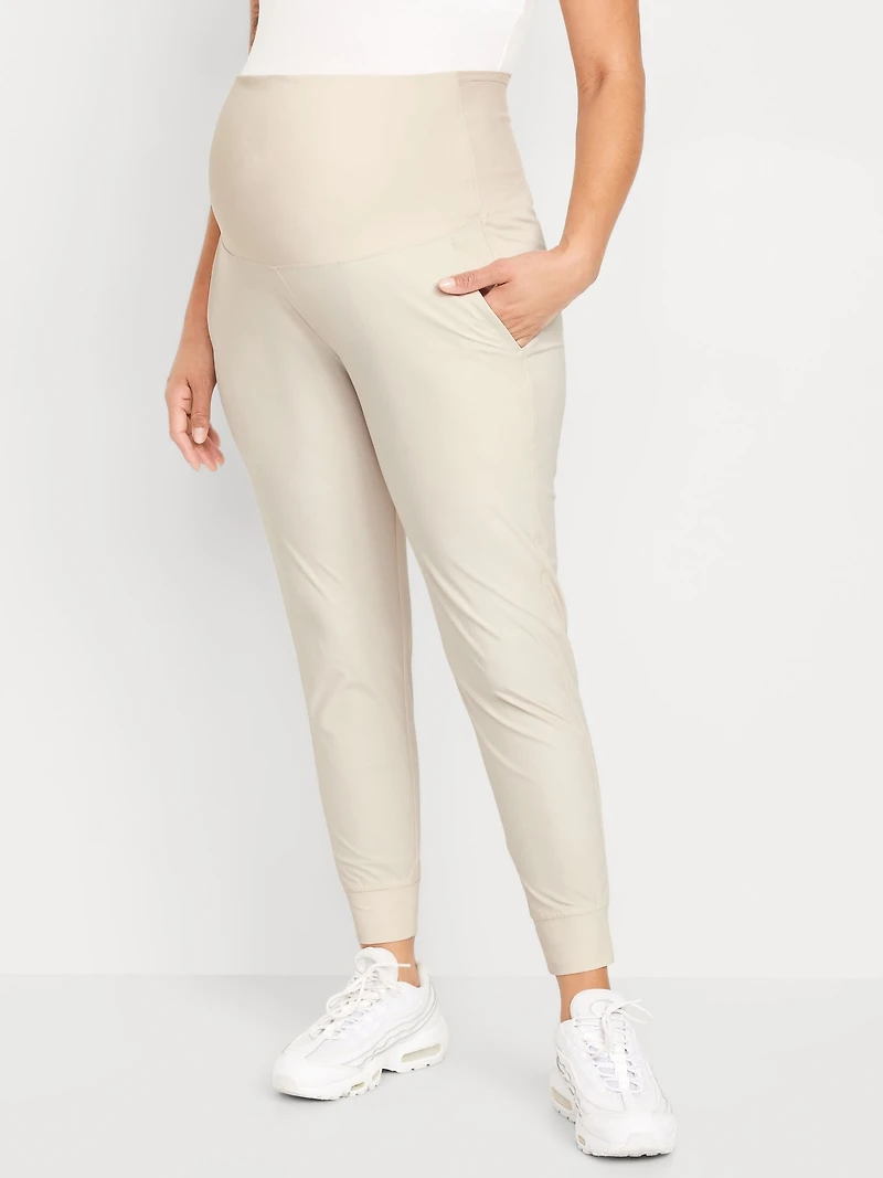Pantalon de jogging Tech élégant à taille rabattable de maternité