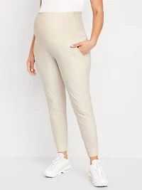Pantalon de jogging Tech élégant à taille rabattable de maternité