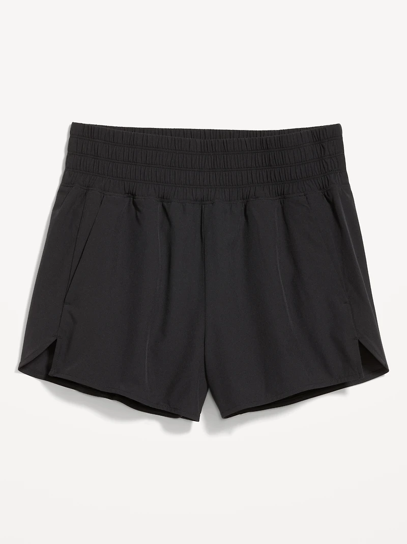 Extra High-Waisted Crinkle Run Shorts -- 3-inch inseam