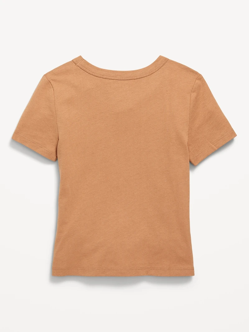 Fitted Short-Sleeve Licensed Graphic T-Shirt for Girls