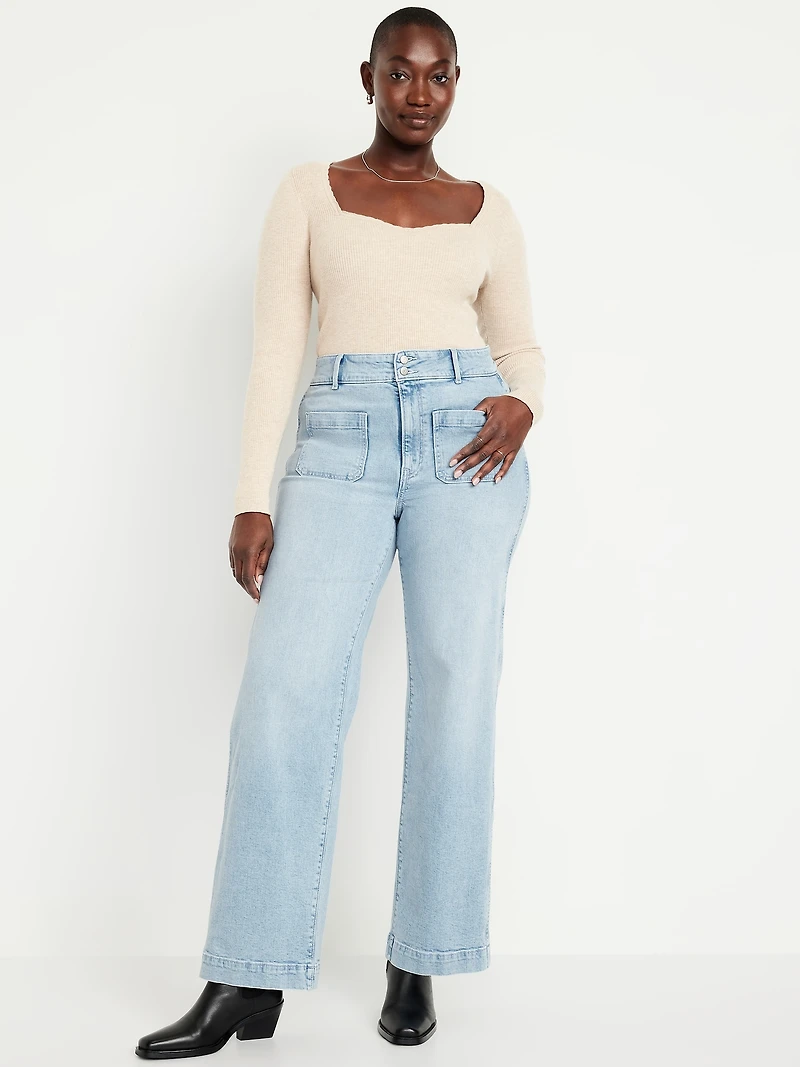 Extra High-Waisted Wide-Leg Jeans