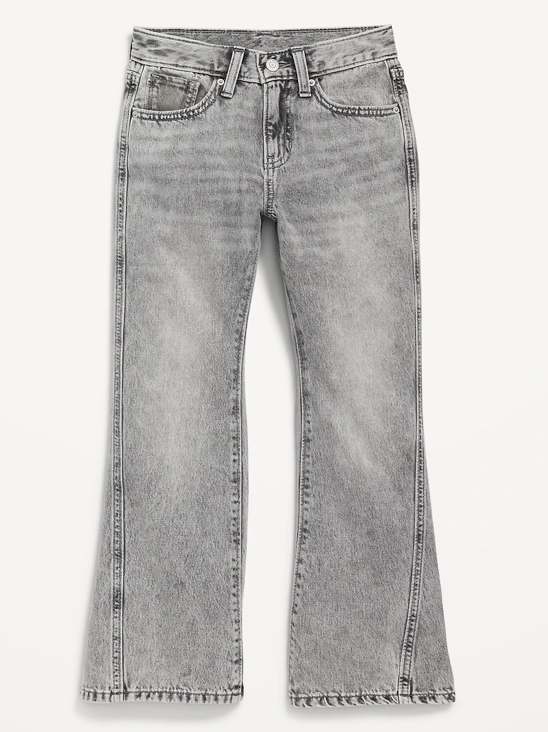 High-Waisted Baggy Flare-Leg Jeans for Girls