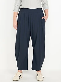 High-Waisted SleekTech Barrel Ankle Pants