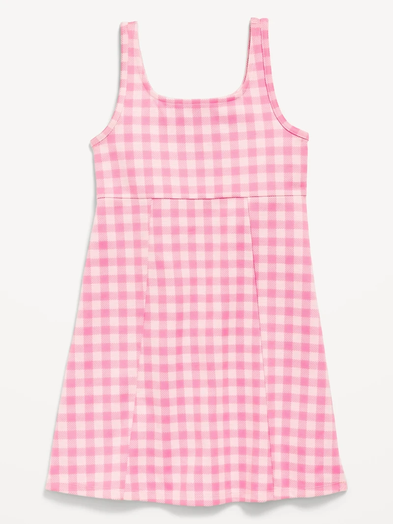 Printed Sleeveless Swing Dress for Girls