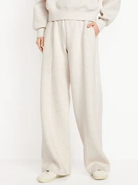 High-Waisted Bounce Fleece Wide-Leg Sweatpants