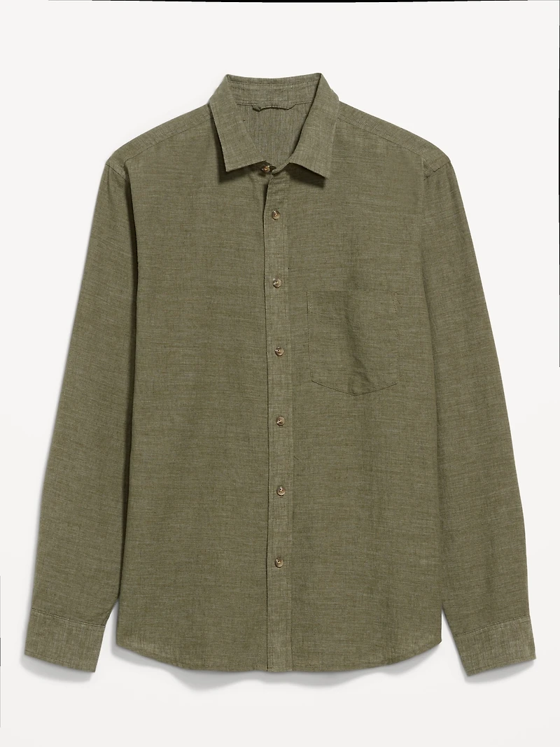 Classic Fit Linen-Blend Shirt