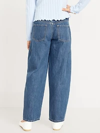 High-Waisted Barrel-Leg Jeans for Girls