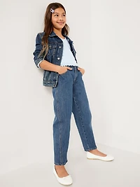 High-Waisted Barrel-Leg Jeans for Girls