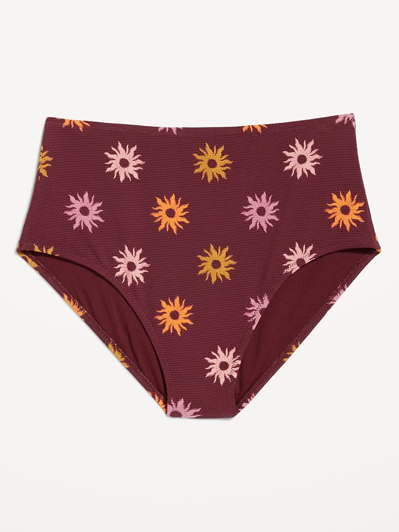 High-Waisted Bikini Swim Bottoms