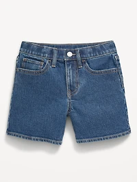 High-Waisted Midi Jean Shorts for Girls