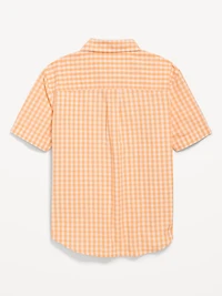 Printed Short-Sleeve Poplin Shirt for Boys