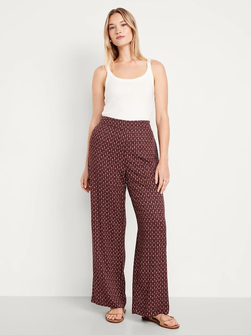 High-Waisted Playa Wide-Leg Pants