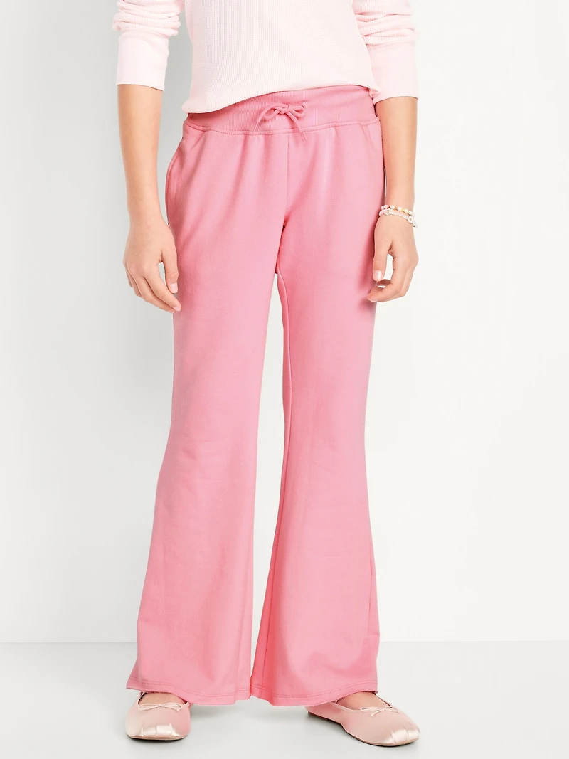Mid-Rise Flare-Leg Fleece Sweatpants for Girls