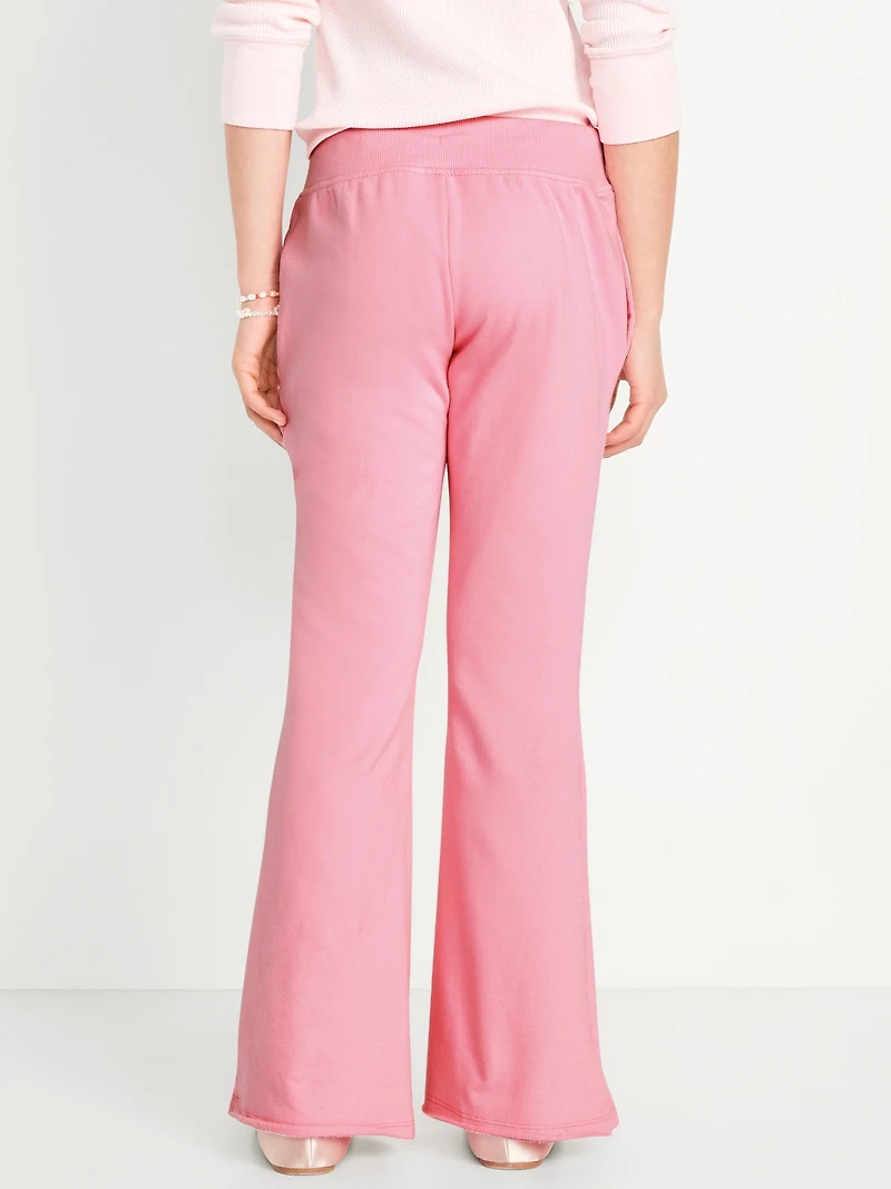 Mid-Rise Flare-Leg Fleece Sweatpants for Girls