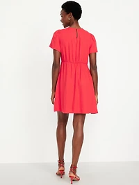 Crepe Mini Dress