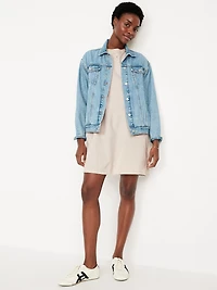 Vintage Crew-Neck Mini T-Shirt Dress
