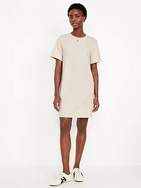 Vintage Crew-Neck Mini T-Shirt Dress