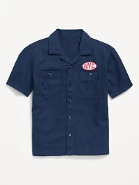 Loose Short-Sleeve Graphic Shirt for Boys