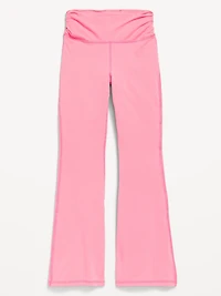 High-Waisted PowerChill Side-Ruched Flared Leggings for Girls