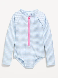 Rashguard One-Piece Swimsuit for Toddler Girls