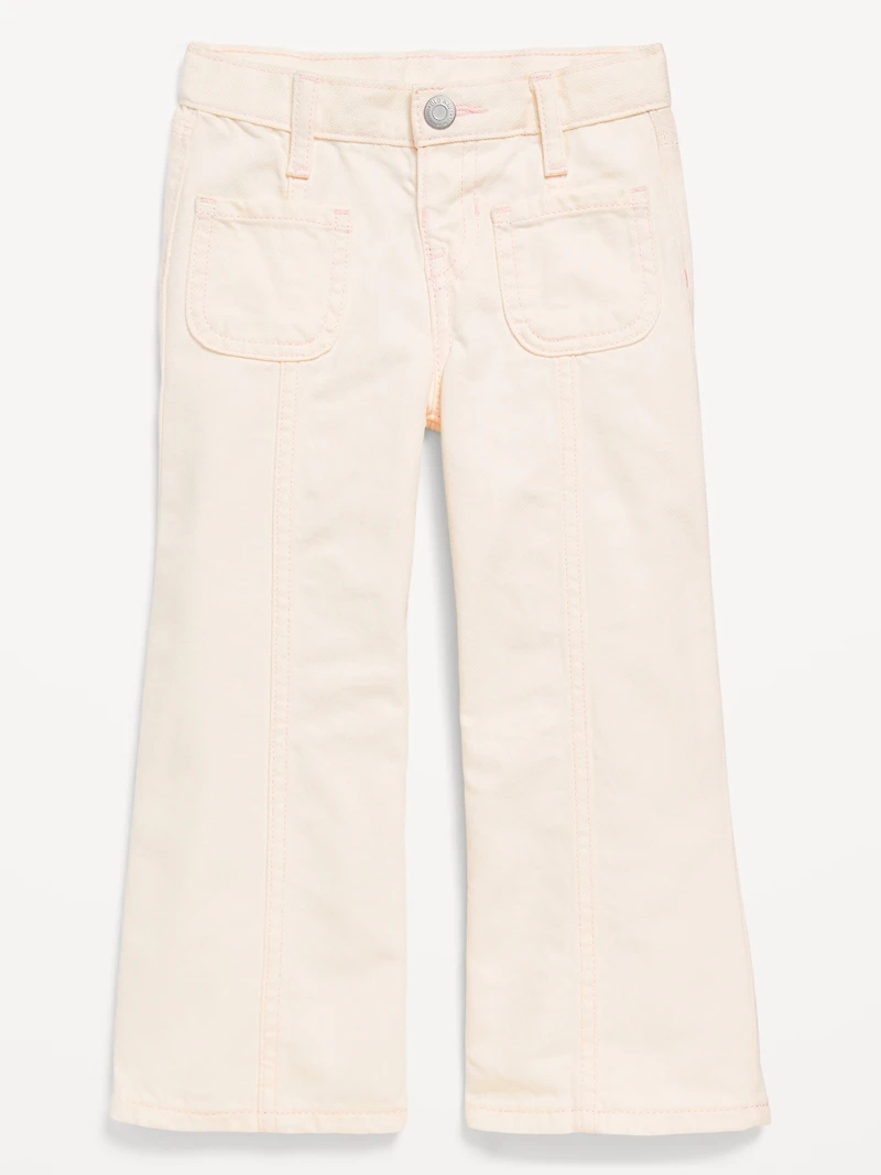 High-Waisted Baggy Mariner Wide-Leg Jeans for Toddler Girls