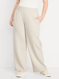High-Waisted Bounce Fleece Wide-Leg Sweatpants