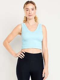 Exhale Seamless V-Neck Rib Tank