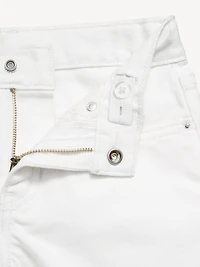 High-Waisted Frayed-Hem Jean Shorts for Girls