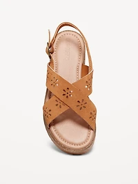 Faux-Suede Platform Sandals for Girls