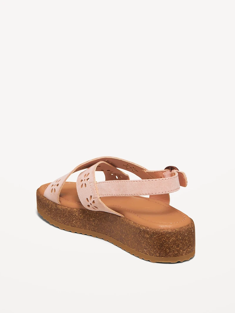 Faux-Suede Platform Sandals for Girls