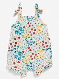 Sleeveless Tie-Knot One-Piece Romper for Baby