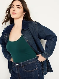 Double-Layer Scoop-Neck Bodysuit