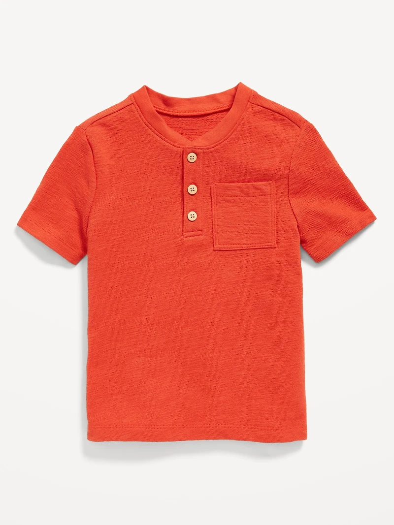 Short-Sleeve Henley Pocket T-Shirt for Toddler Boys