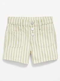 High-Waisted Mariner Shorts for Toddler Girls