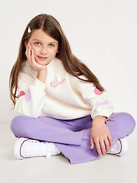 Mid-Rise Flare-Leg Fleece Sweatpants for Girls