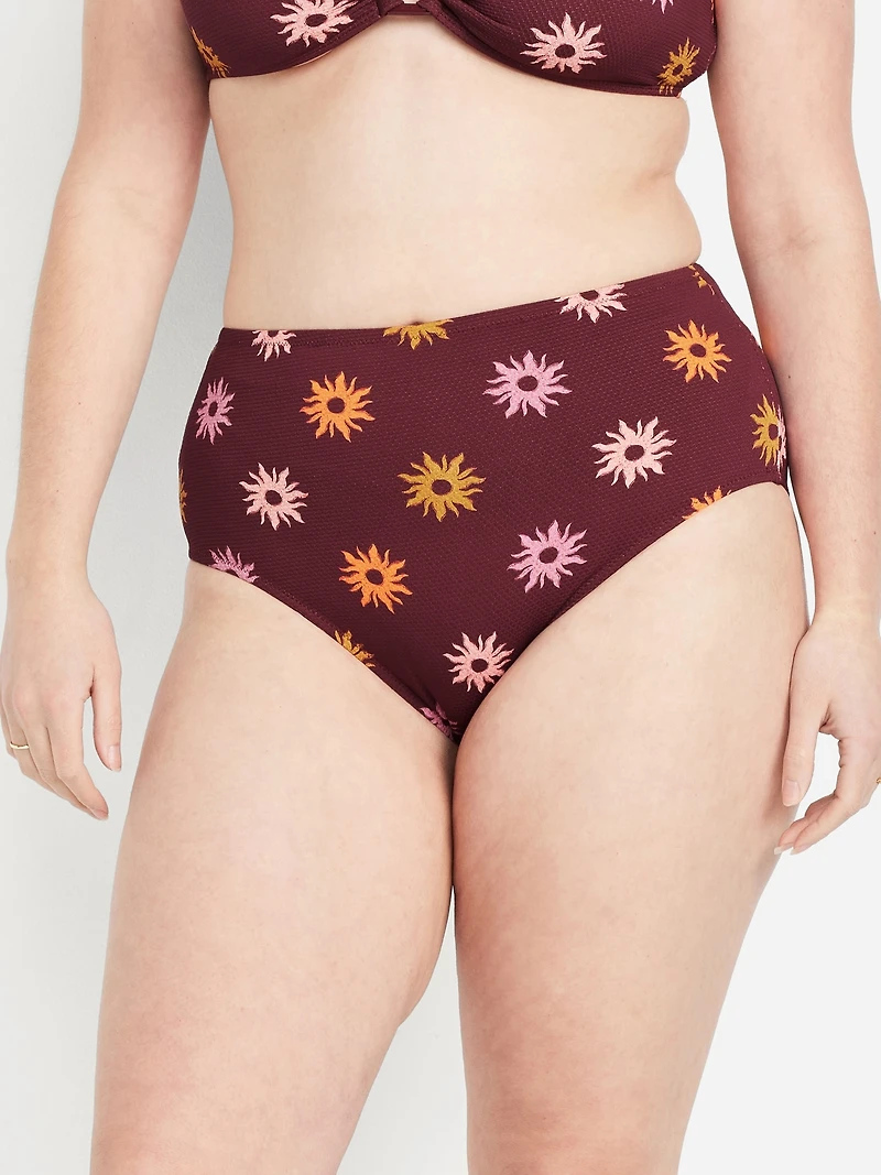 High-Waisted Bikini Swim Bottoms